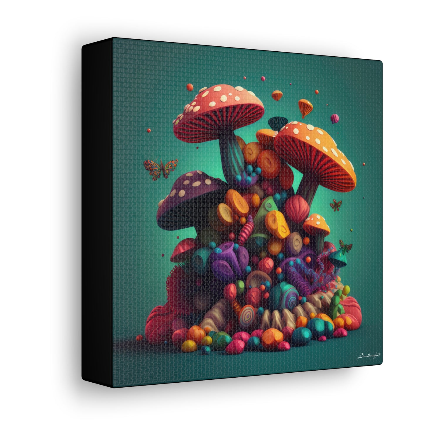 Beautiful Mushroom Luminating Colorful Bliss7 Canvas Gallery Wraps