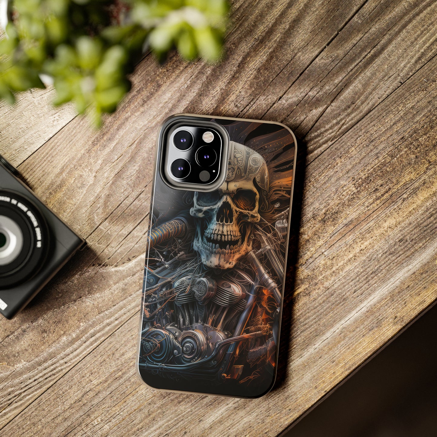 Skull Motorcycle Rider, Ready to Tear Up Road On Beautiful Bike 8 Tough Phone Cases