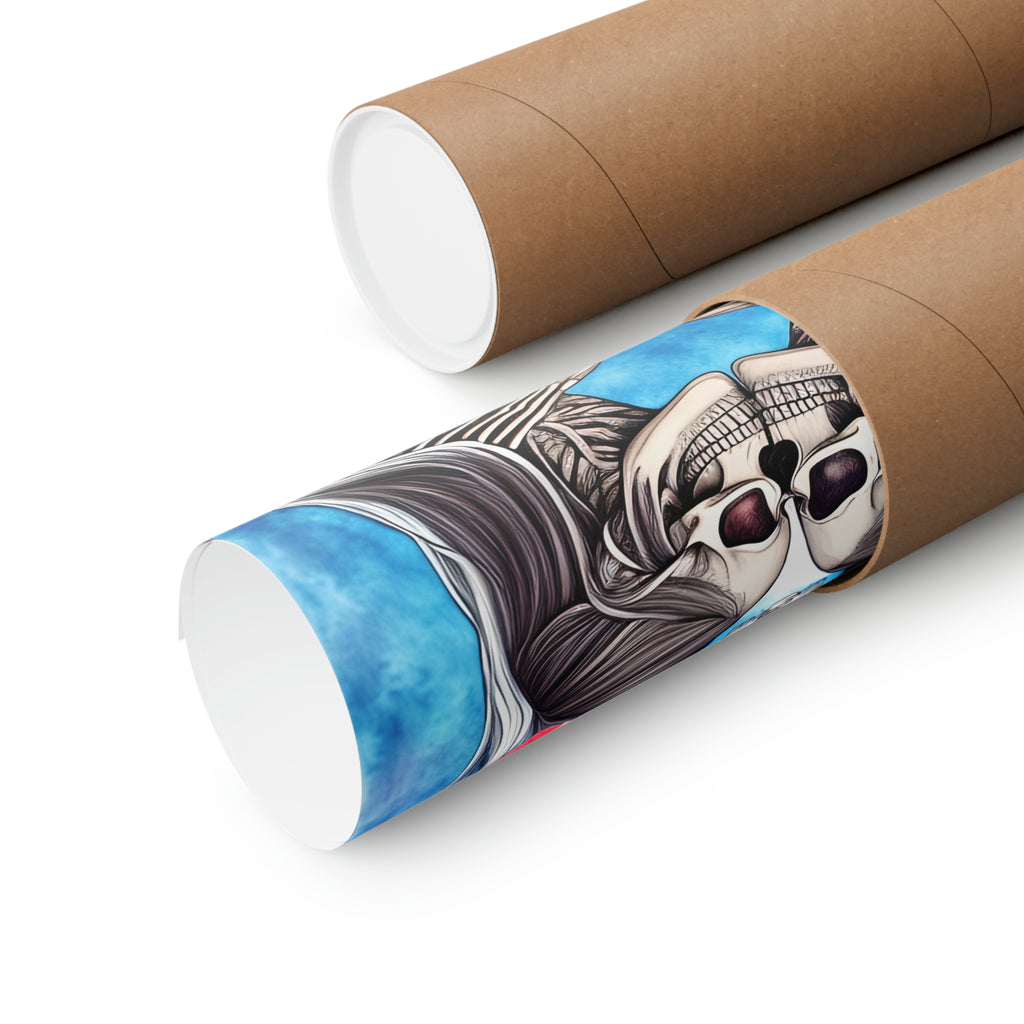 Love Shows No Time Boundaries Skulls, Image By Loewenkind Creations Premium Matte Vertical Posters