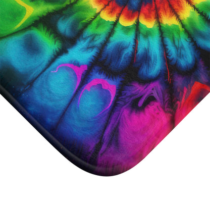 Bold And Beautiful Tie Dye Style Two Bath Mat