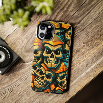 Metallic Chrome Skulls and classic Designed 16 Tough Phone Cases