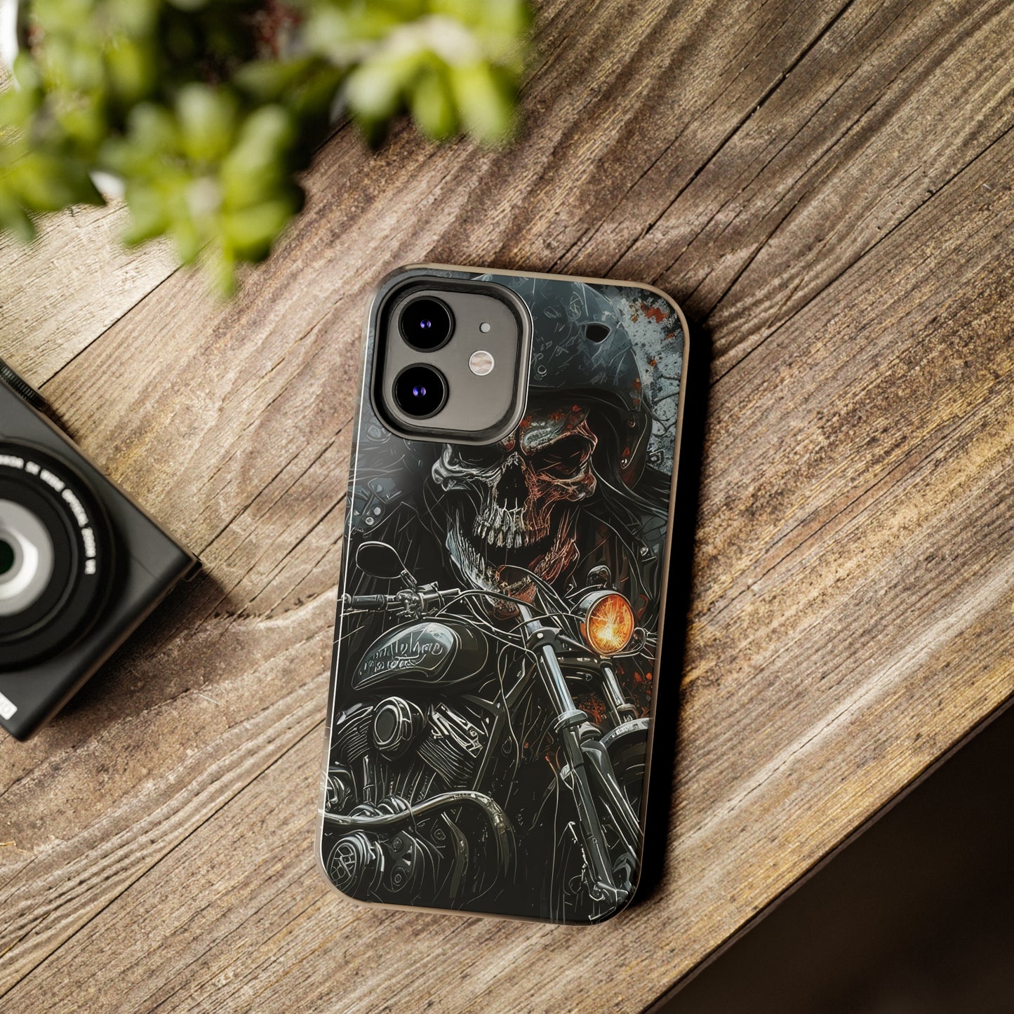 Skull Motorcycle Rider, Ready to Tear Up Road On Beautiful Bike 6 Tough Phone Cases