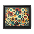 Gathered Circles, Matte Canvas, Framed (Multi-color)