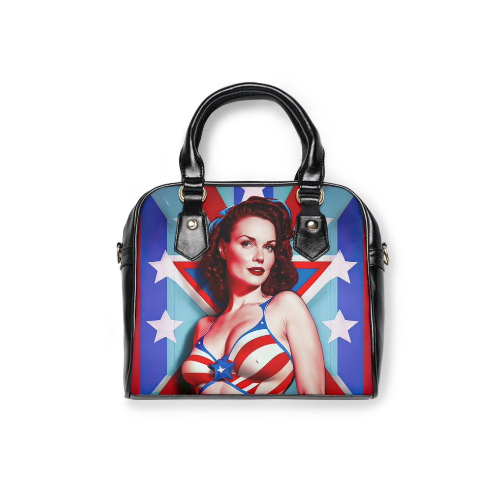 Retro Pin-Up Girl With Tattoo's Style Five Shoulder Handbag