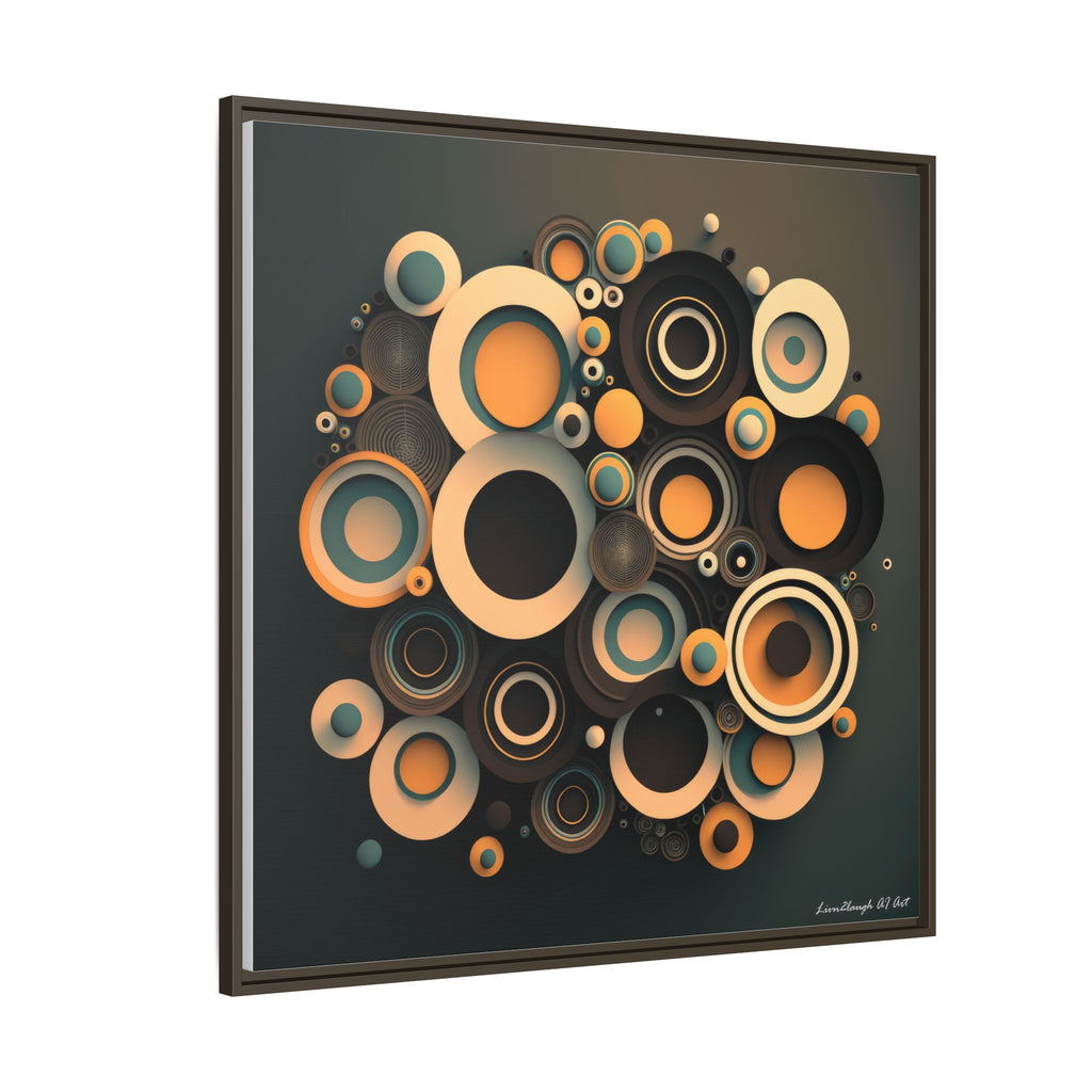 Concentric Harmony, Art Print — Colorful Modern Wall Canvas