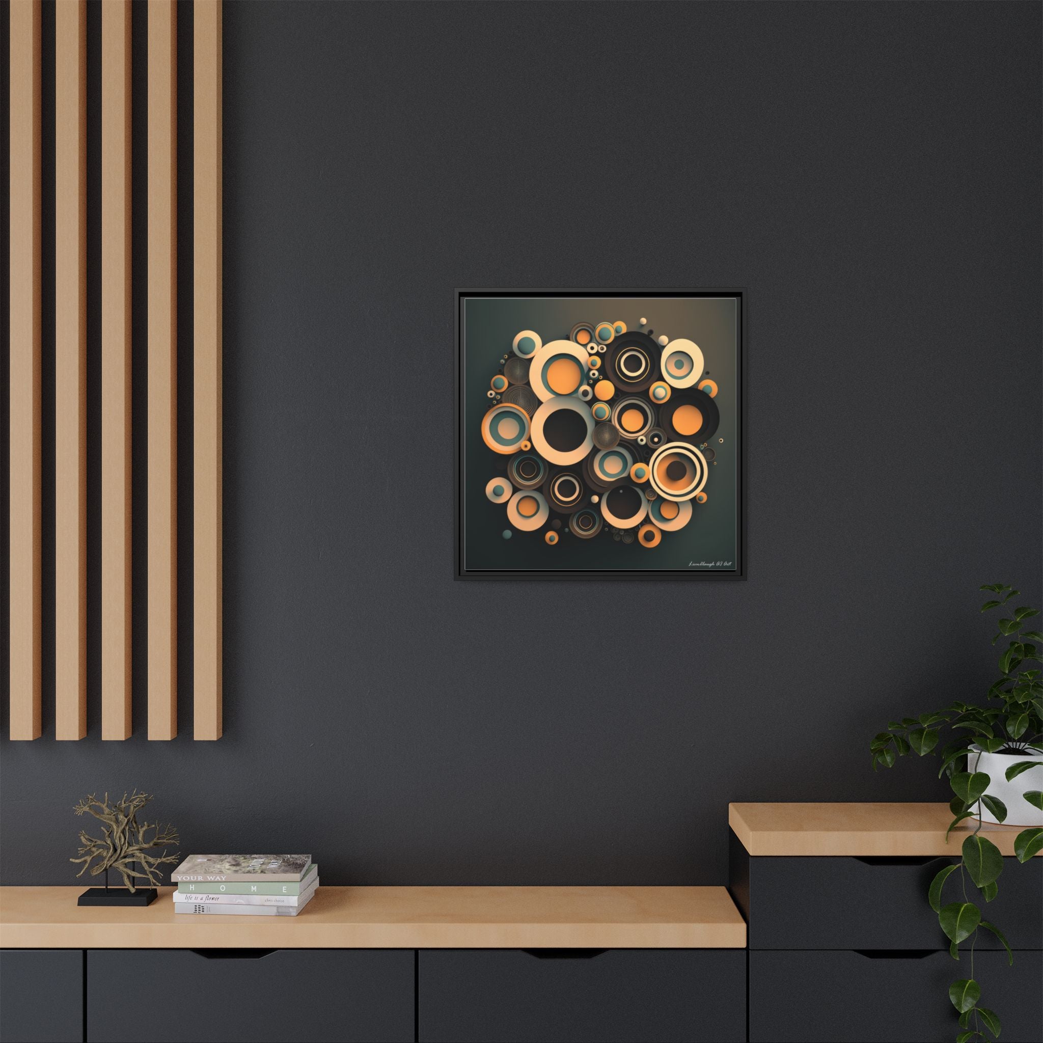 Concentric Harmony, Art Print — Colorful Modern Wall Canvas