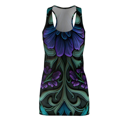 Gothic Bold & Beautiful flower floral Style 3 A, Women's Cut & Sew Racerback Dress (AOP)