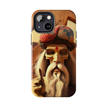 Wise Man In Dessert With Beard And Peace Sign Tough Phone Cases