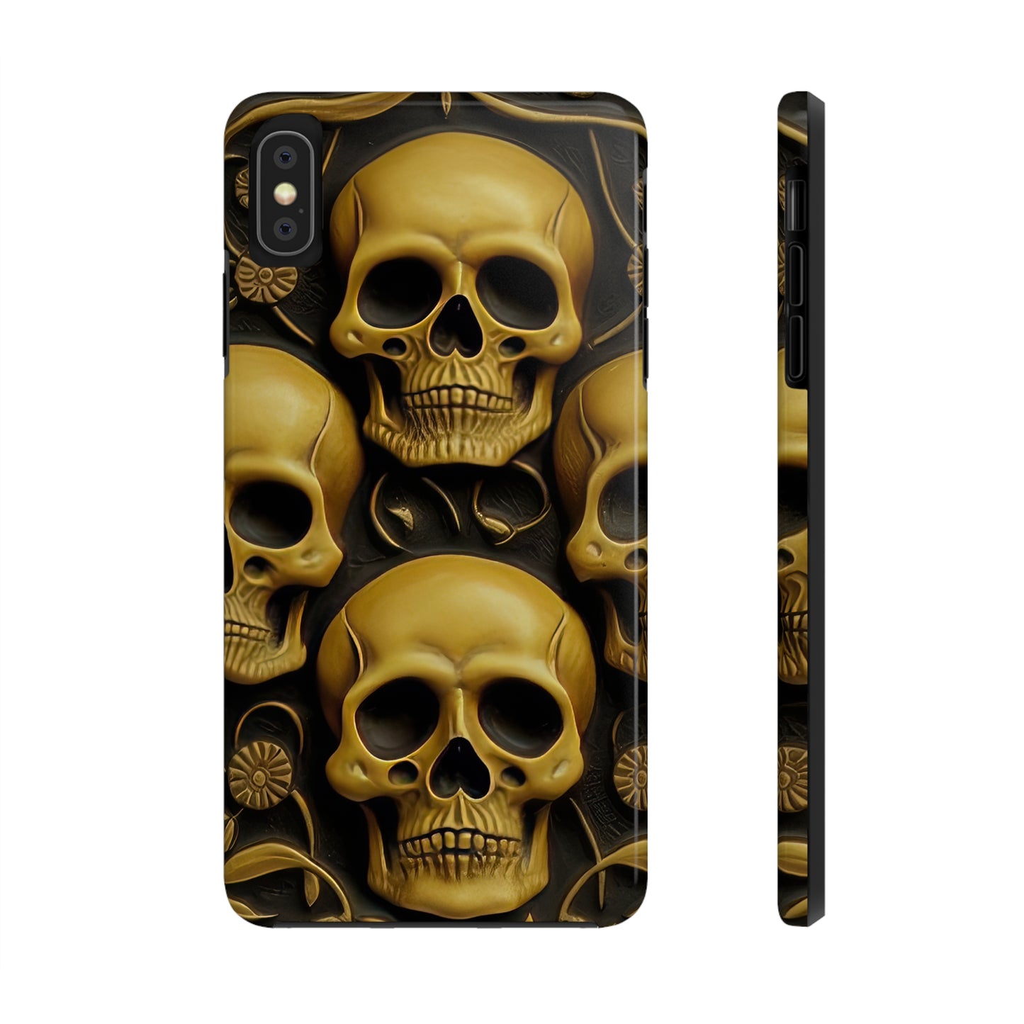 Metallic Chrome Skulls and classic Designed 18 Tough Phone Cases