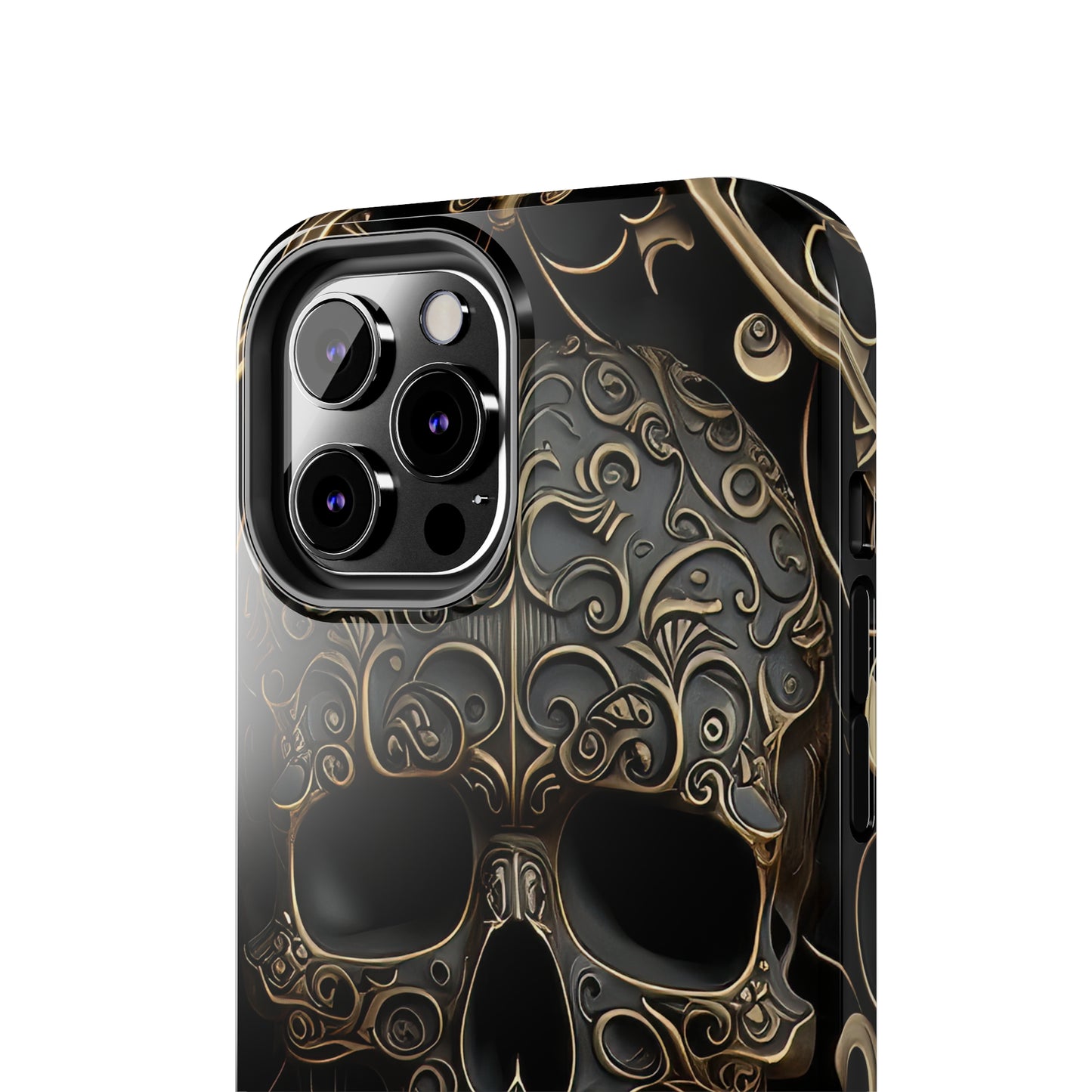 Metallic Chrome Skulls and classic Designed 2 Tough Phone Cases