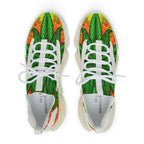 Beautifully Designed Orange, Yellow And Green Marijuana Leave Men's Mesh Sneakers