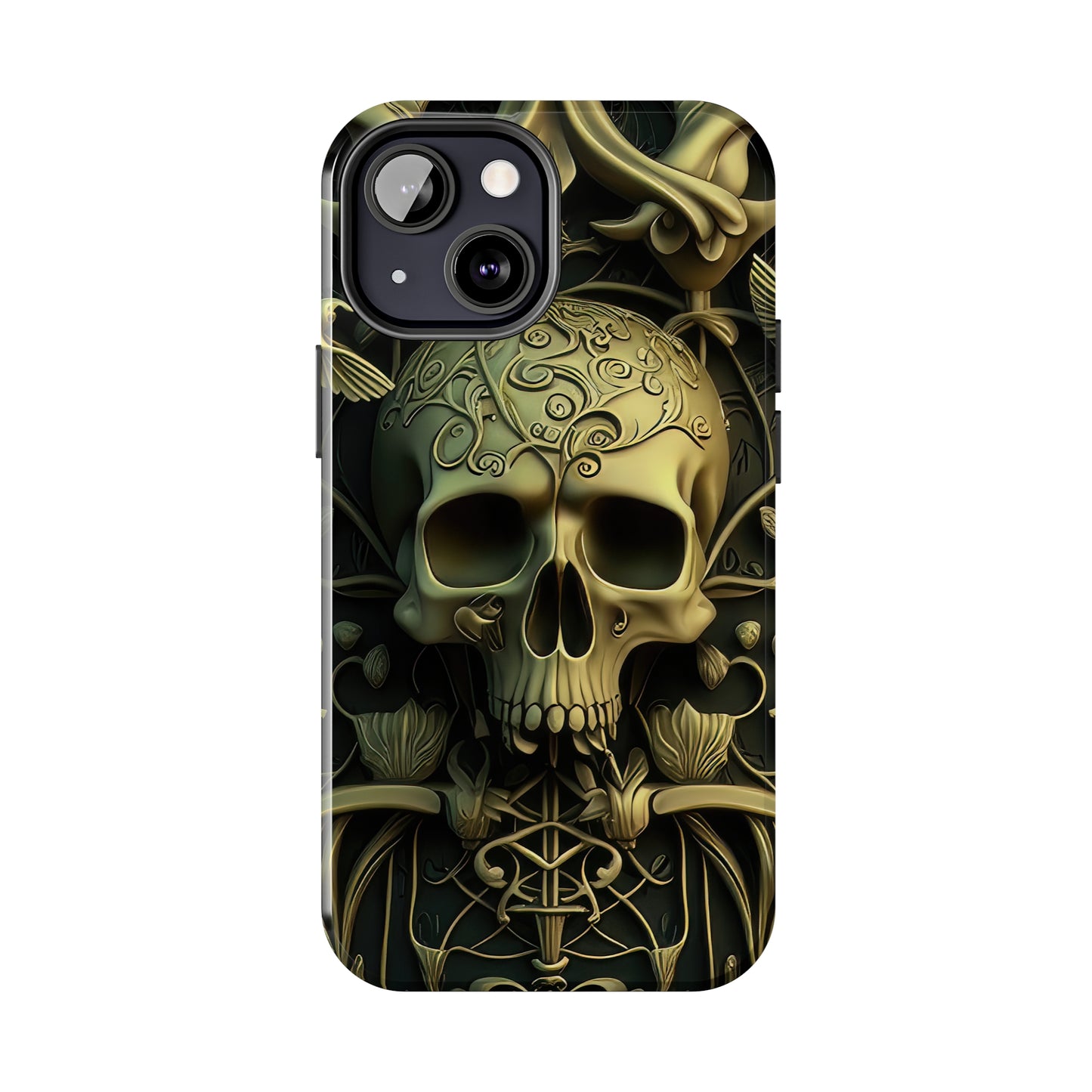 Metallic Chrome Skulls and classic Designed 3 Tough Phone Cases