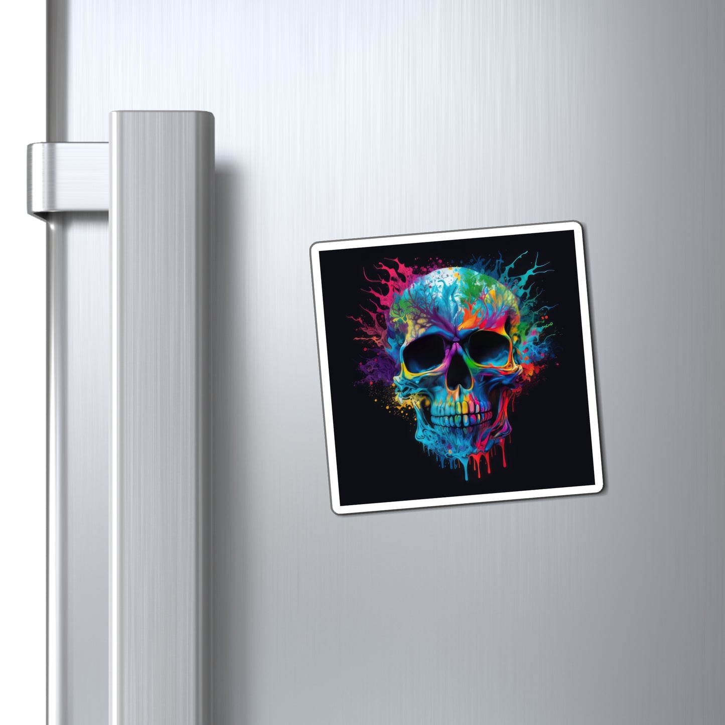 Bold And Beautiful Tie Dye Skulls, Style 3 Magnets