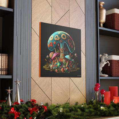 Beautiful Mushroom Colorful Uniquely Detailed Canvas Gallery Wraps