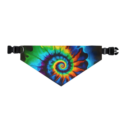 Tie Dye Style Two Pet Bandana Collar