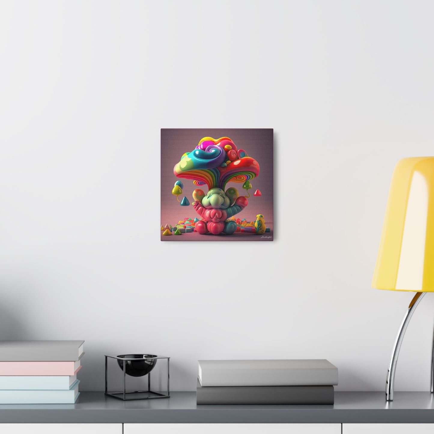 Gummy-Candy Style Mushroom Fun Bliss Cute Animal Canvas Gallery Wraps