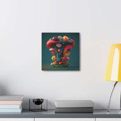 Beautiful Mushroom Luminating Colorful Bliss 9 Canvas Gallery Wraps