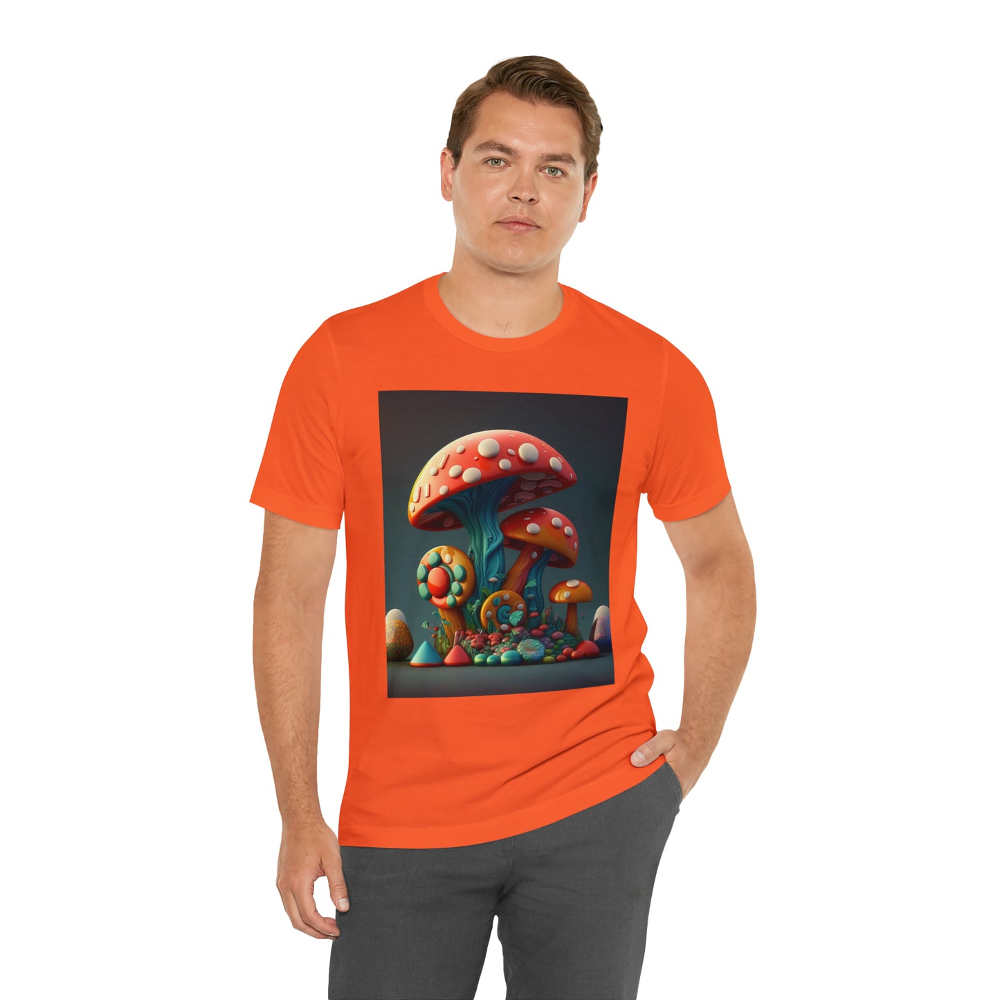 Hippie Mushroom Color Candy Style Design Style 6 Unisex Jersey Short Sleeve Tee