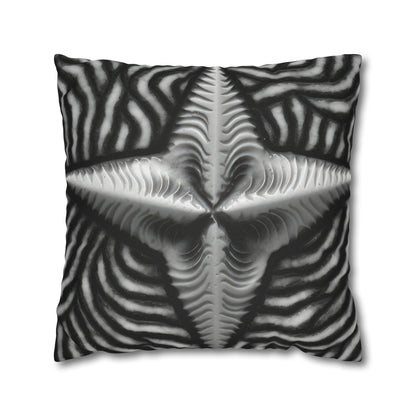 Beautiful Stars Abstract Star Style Black And White Spun Polyester Square Pillow Case