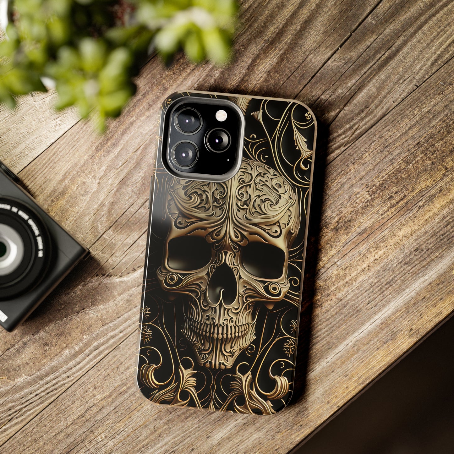 Metallic Chrome Skulls and Classic Designed 8 Tough Phone Cases