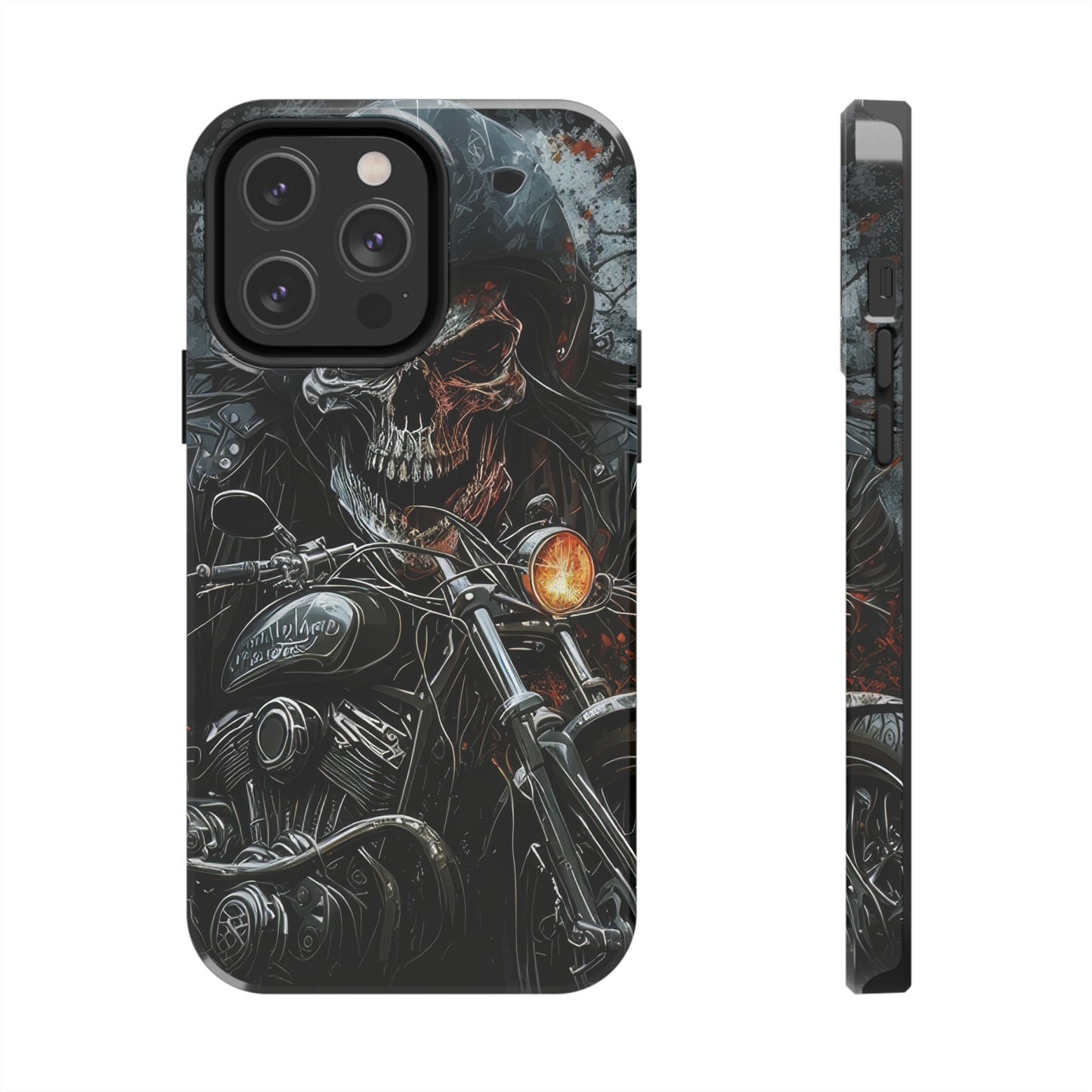 Skull Motorcycle Rider, Ready to Tear Up Road On Beautiful Bike 6 Tough Phone Cases