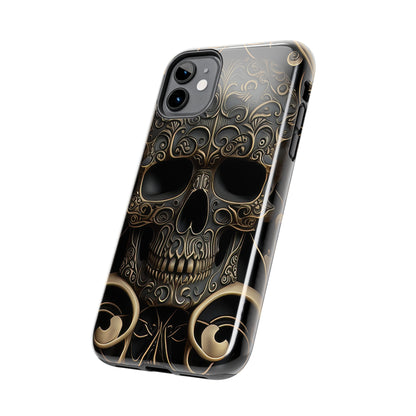 Metallic Chrome Skulls and classic Designed 2 Tough Phone Cases