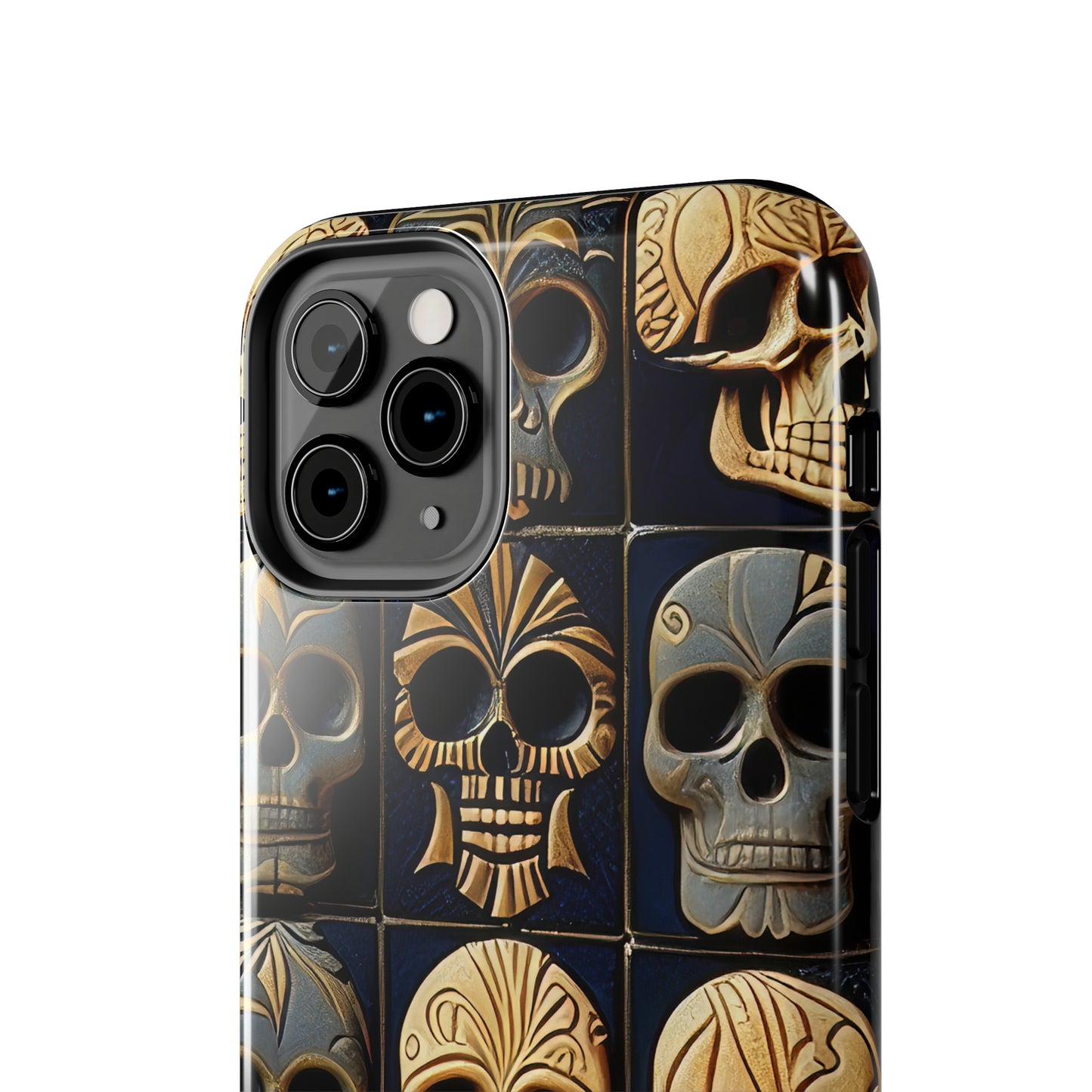 Metallic Chrome Skulls and classic Designed 17 Tough Phone Cases