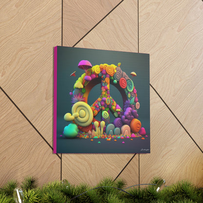 Fantastic Gummie Hippie Peace Sign Canvas Gallery Wraps