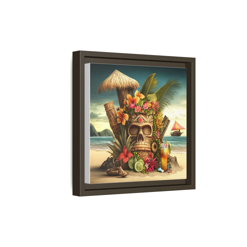 Tiki Dreams by the Shore, Art Print — Colorful Modern Wall Canvas