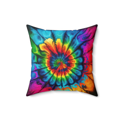 Bold And beautiful Tie Dye Style Two Spun Polyester Square Pillow