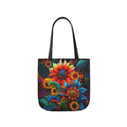 Bold And Beautiful Colorful Flowers Style Two Polyester Canvas Tote Bag (AOP)