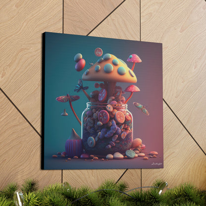 Beautiful Mushroom Luminating Colorful Bliss 10 Canvas Gallery Wraps