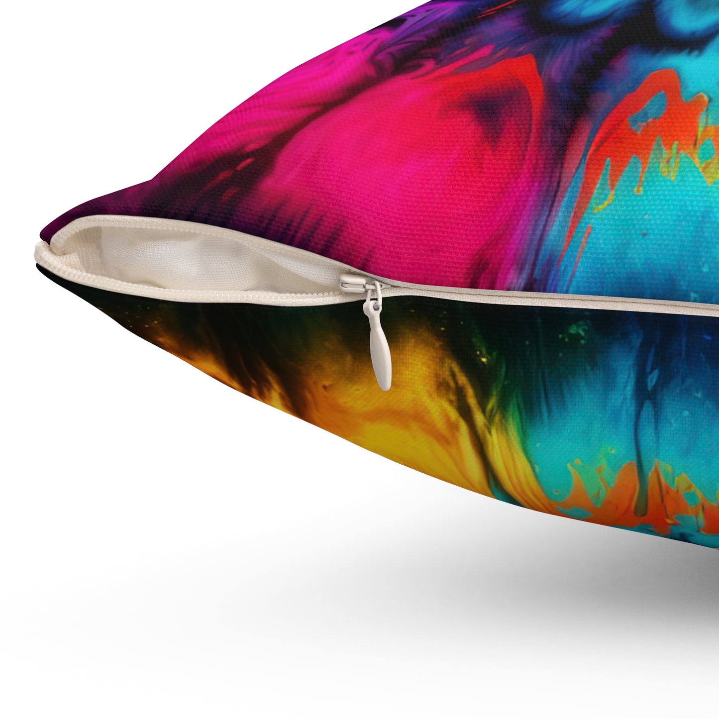 Bold And beautiful Tie Dye Style Two Spun Polyester Square Pillow