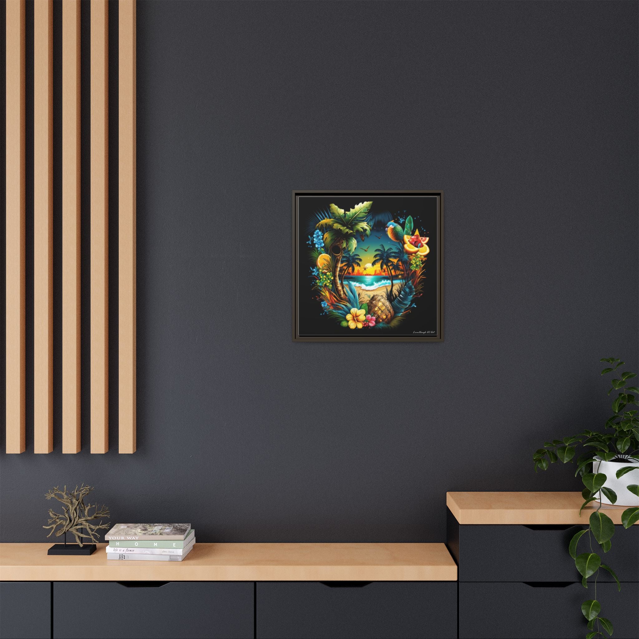 Island Rhythm at Dusk, Art Print — Colorful Modern Wall Canvas