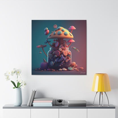 Beautiful Mushroom Luminating Colorful Bliss 10 Canvas Gallery Wraps