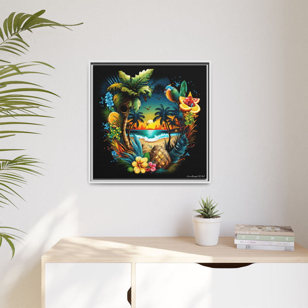 Island Rhythm at Dusk, Art Print — Colorful Modern Wall Canvas