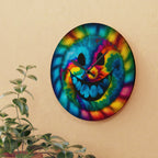 Happy Tie Dye Face Style 2 Wall Clock