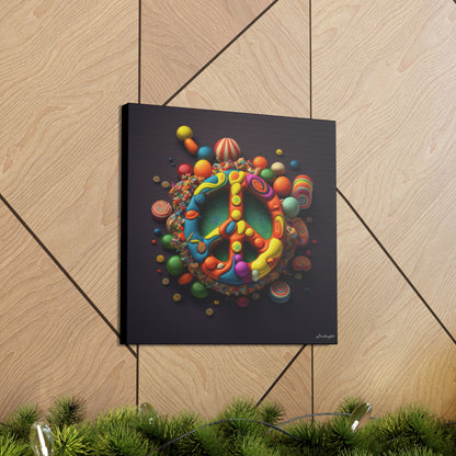 Fantastic Gummie Hippie Peace Sign 5 Canvas Gallery Wraps