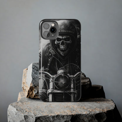 Skull Motorcycle Rider, Ready to Tear Up Road On Beautiful Bike 7 Tough Phone Cases