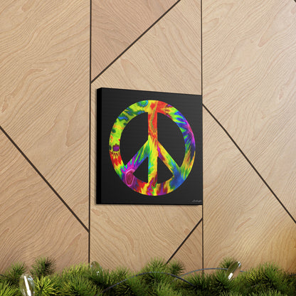 Coolio Tie Dye Hippie Peace Sign 6 Canvas Gallery Wraps