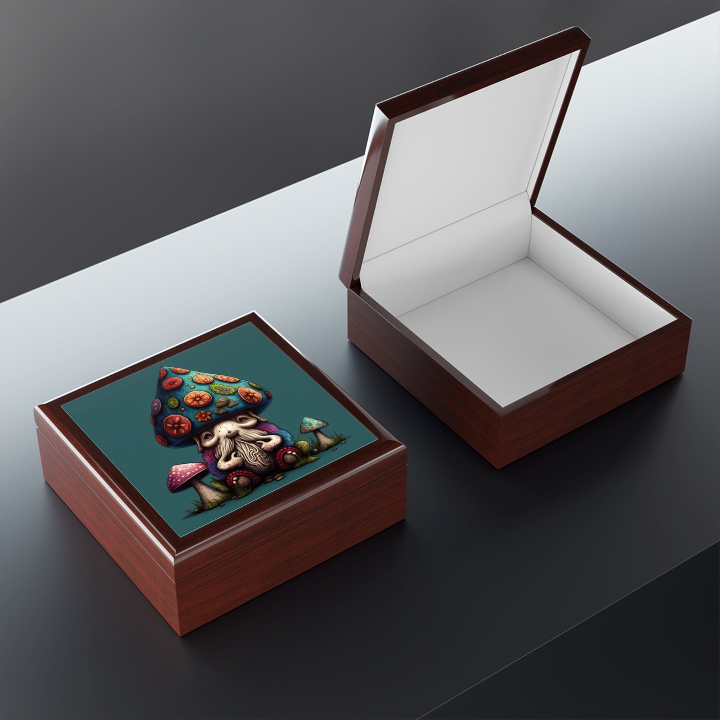 Groovy Gnome With Sleek Detailed Hat Jewelry Box