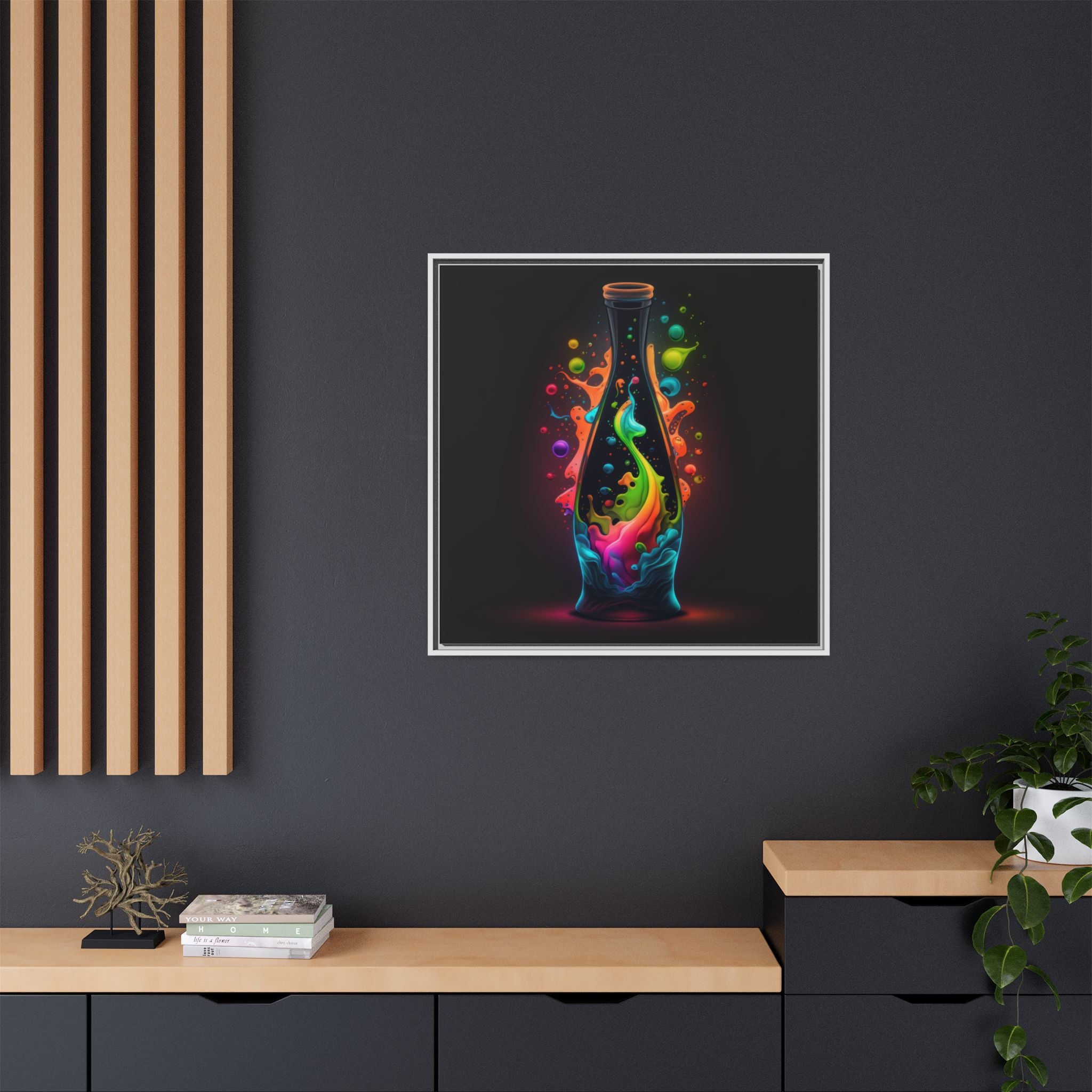 Chromatic Ascent, Art Print — Colorful Modern Wall Canvas