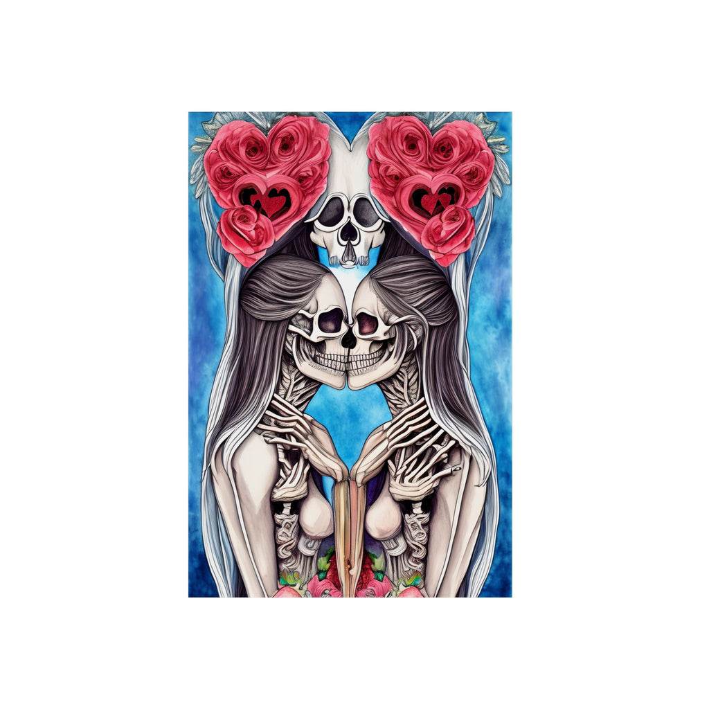 Love Shows No Time Boundaries Skulls, Image By Loewenkind Creations Aluminum Composite Panels