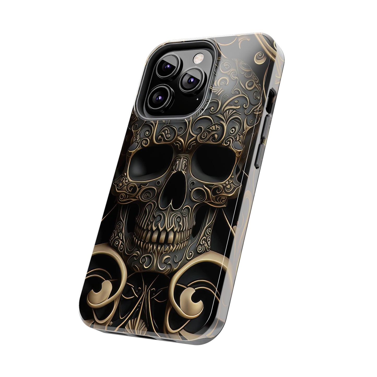 Metallic Chrome Skulls and classic Designed 2 Tough Phone Cases