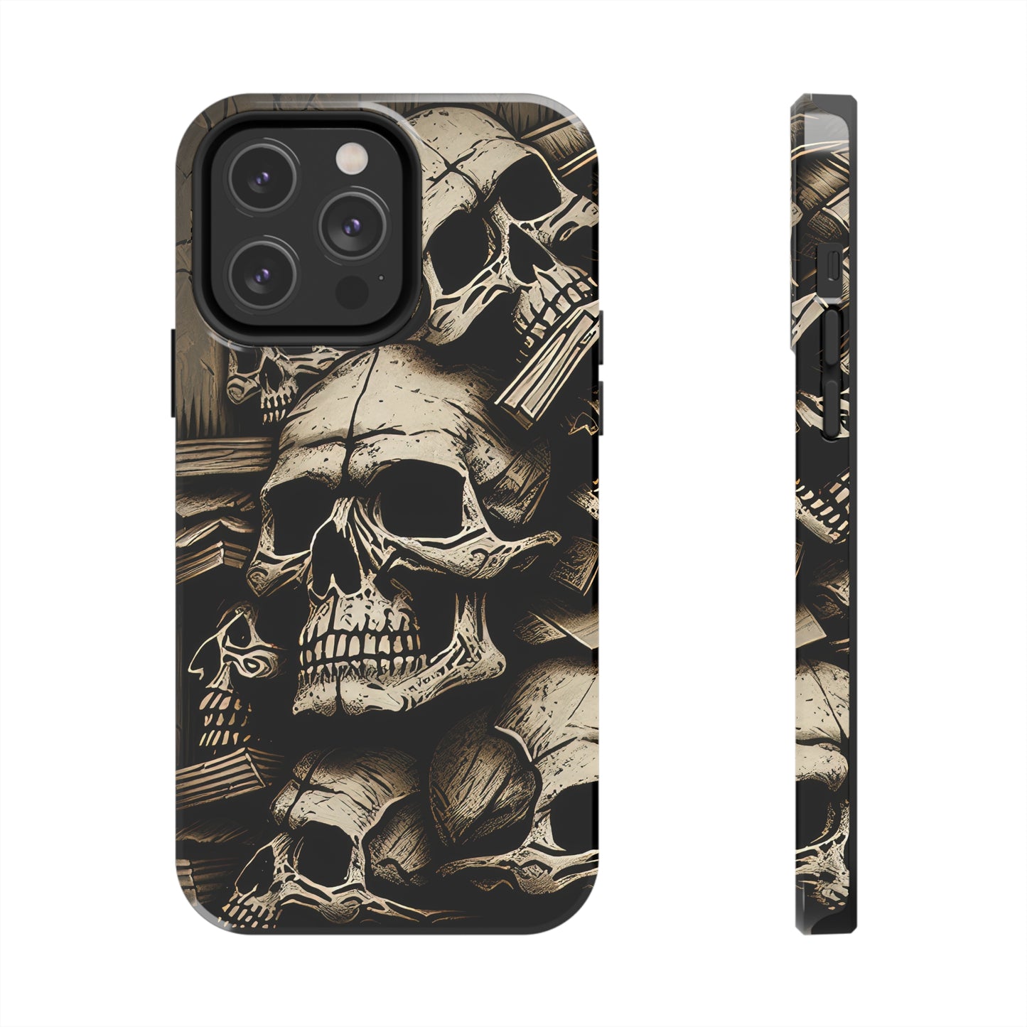 Metallic Chrome Skulls and classic Designed 14 Tough Phone Cases