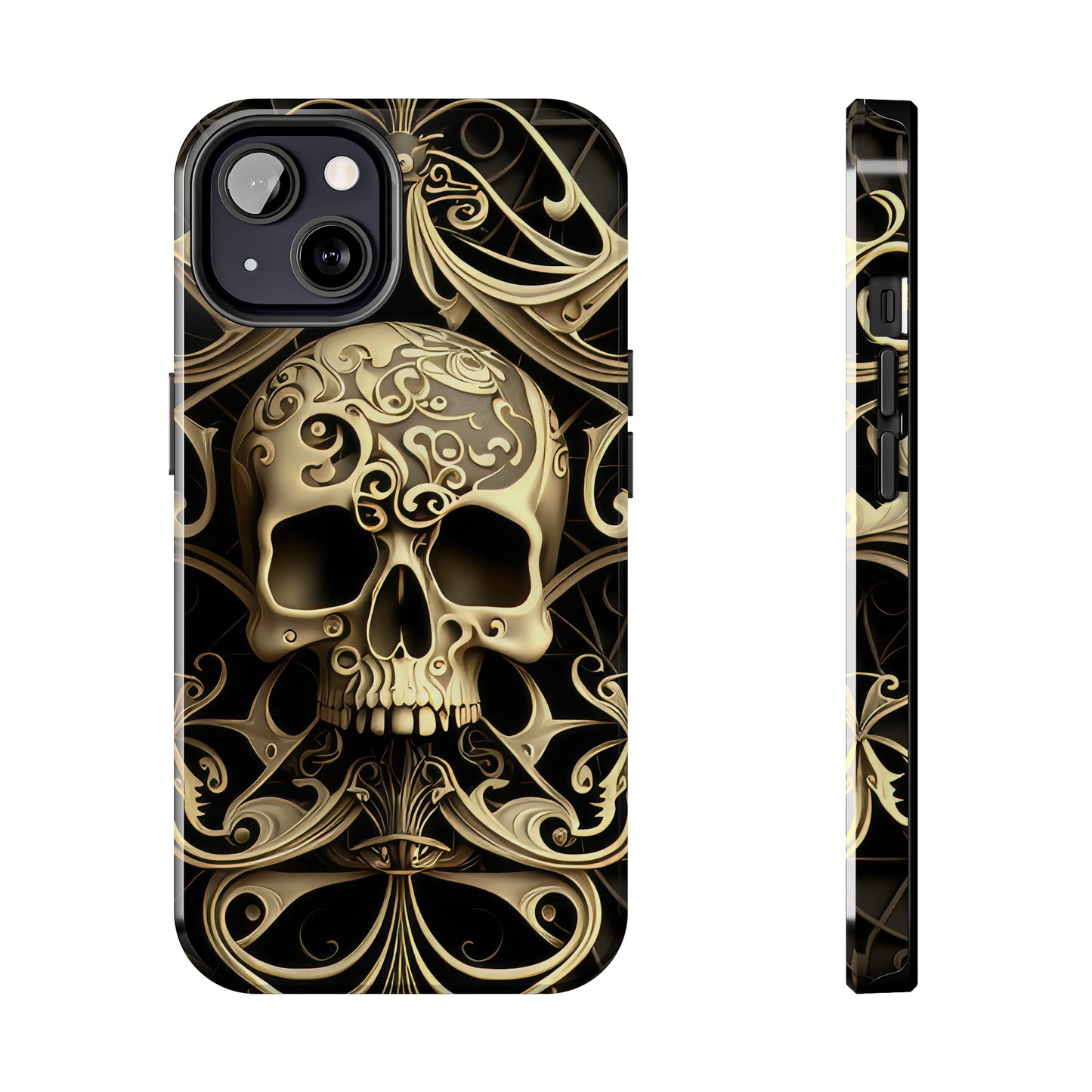 Metallic Chrome Skulls and classic Designed 7 Tough Phone Cases