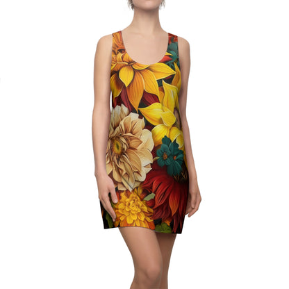 Bold And Beautiful Designed flowers Style Six Women's Cut & Sew Racerback Dress (AOP)