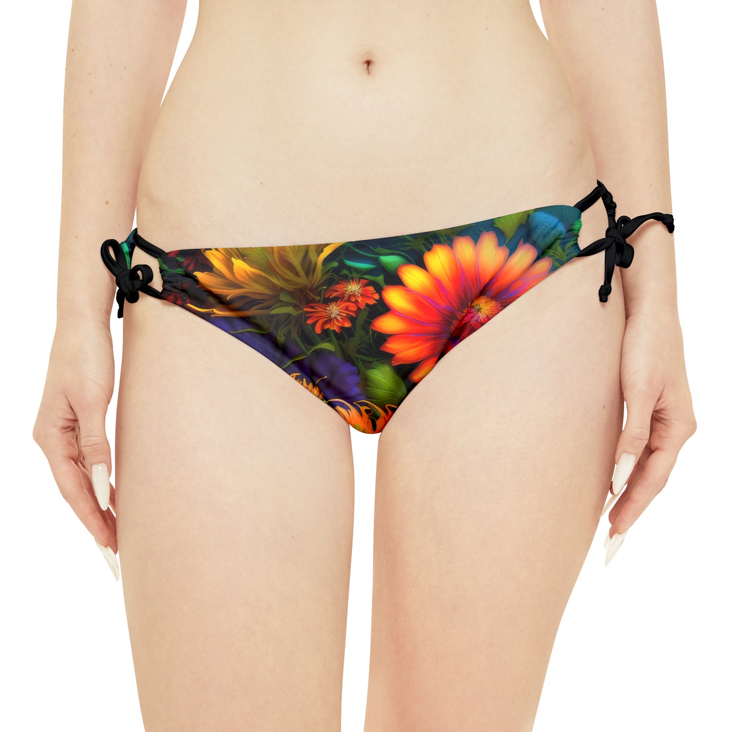 Bold And Beautiful Flowers Style One Strappy Bikini Set (AOP)