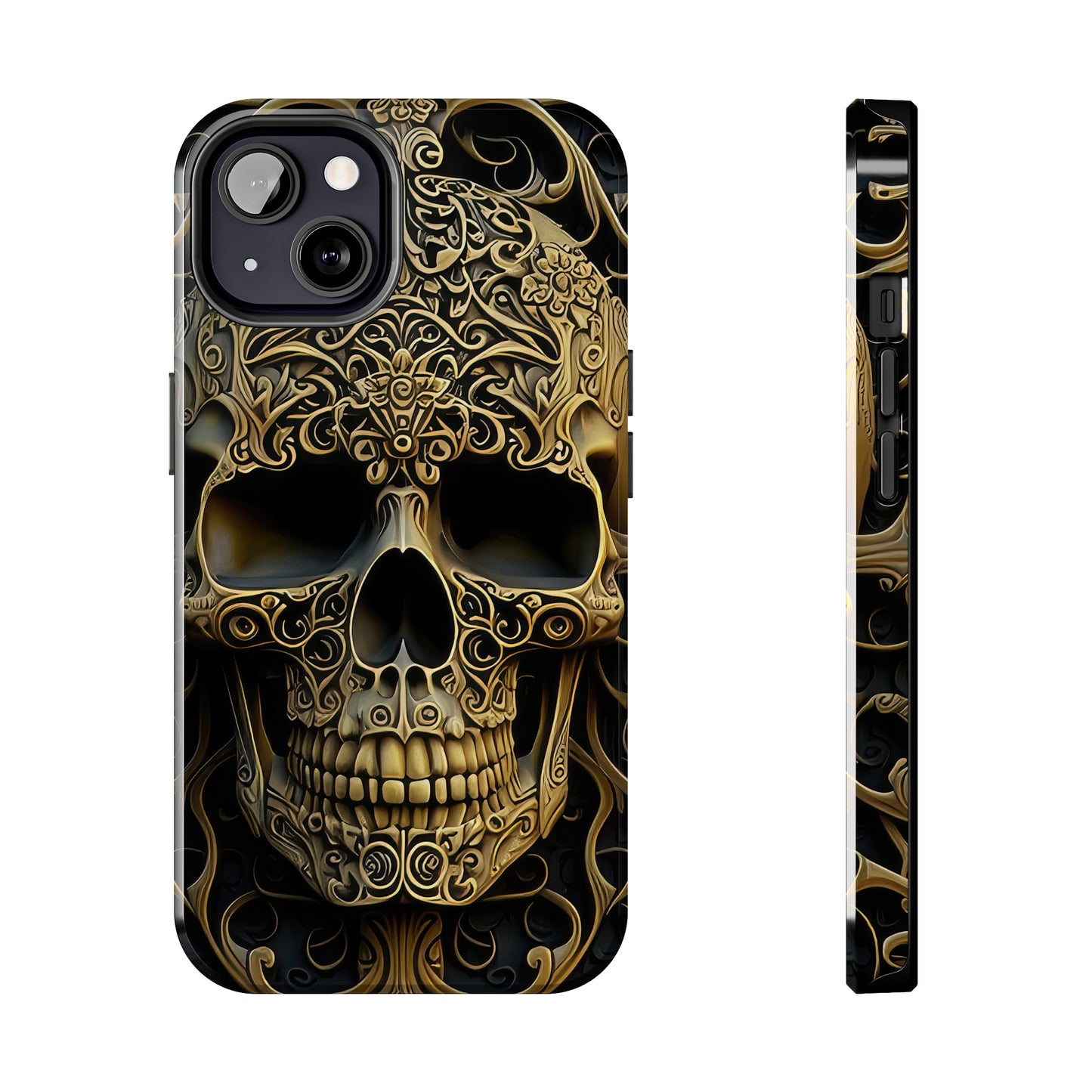 Metallic Chrome Skulls and classic Designed 4 Tough Phone Cases