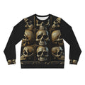 Metallic Chrome Skulls and classic Designed Background Style 17 Lightweight Sweatshirt (AOP)
